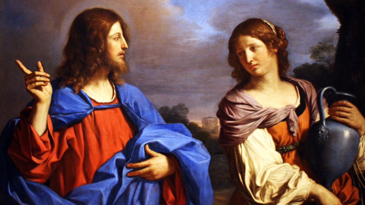 Jesus speaking with Mary Magdalene